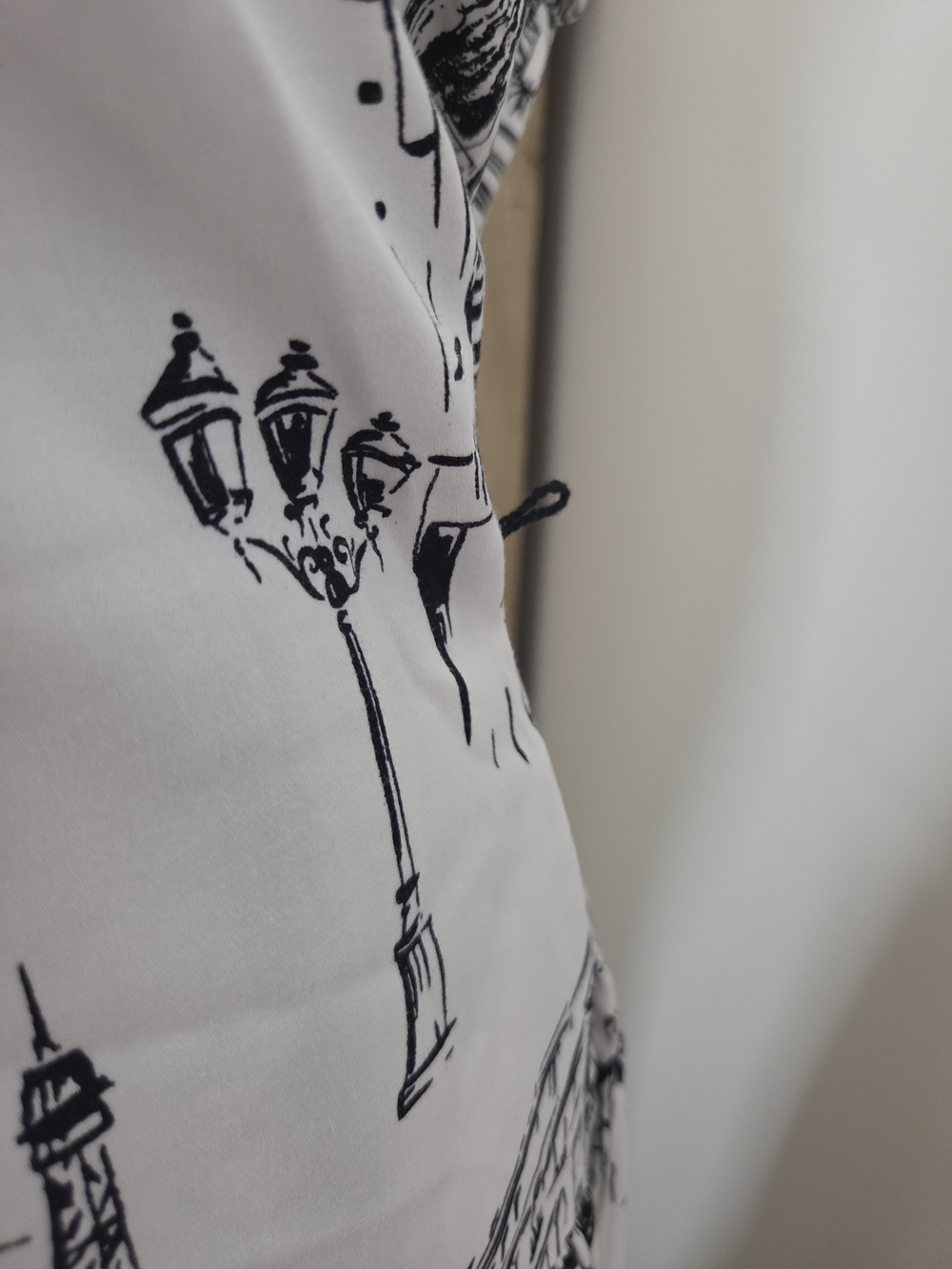 Karl Lagerfeld White Maxi Dress with Black City Print - Picture 9 of 15
